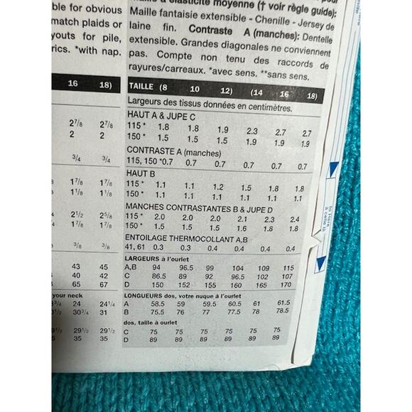 Vogue sewing pattern 7138 suit jacket skirt 14 16 18 - Picture 8 of 8